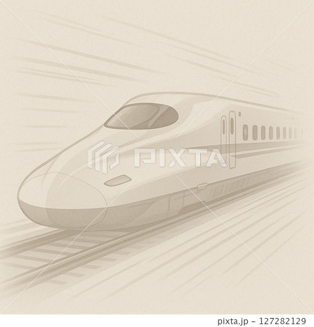【イラスト】颯爽と走る新幹線 【イラスト】颯爽と走る新幹線 127282129