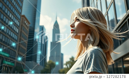 幻想的な雰囲気の女性 幻想的な雰囲気の女性 127282178