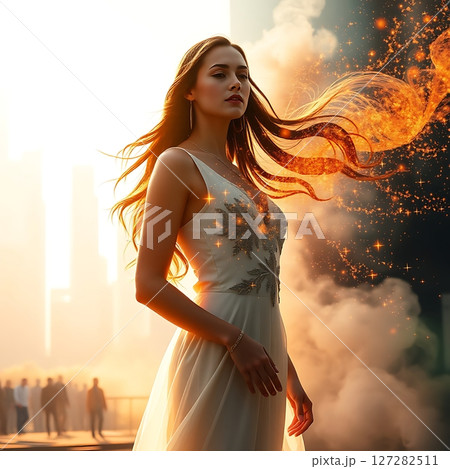 エネルギーに満ちた謎めいた女性 エネルギーに満ちた謎めいた女性 127282511