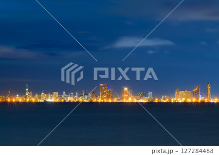night city skyline at night night city skyline at night 127284488