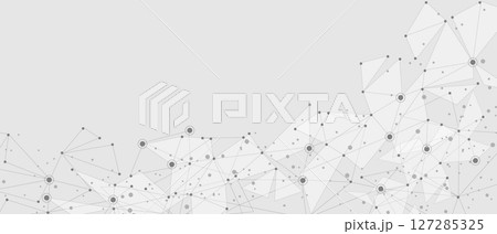 Abstract triangle mesh network connect fechnology futuristic background vector 127285325