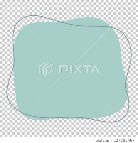 シンプルな流体シェイプ。くすみカラーのフレームのベクターイラスト。 127285467