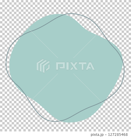 Simple fluid shapes. Vector illustration in a frame in dull colors. 127285468