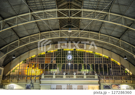 Bangkok, Thailand - March 8, 2025: General view of Hua Lamphong station, the main railway station in Bangkok, Thailand. Bangkok, Thailand - March 8, 2025: General view of Hua Lamphong station, the main railway station in Bangkok, Thailand. 127286360