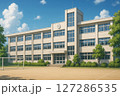 外から見た学校 127286535
