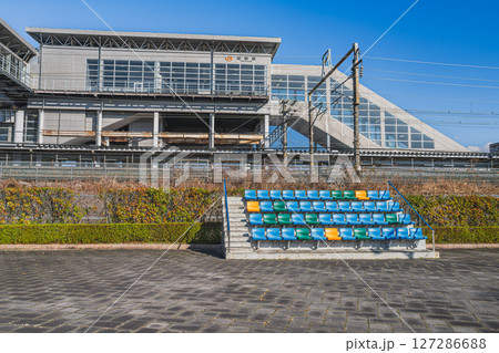 袋井市にある愛野駅の風景(静岡県) 袋井市にある愛野駅の風景(静岡県) 127286688