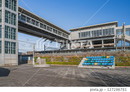 袋井市にある愛野駅の風景(静岡県) 袋井市にある愛野駅の風景(静岡県) 127286781