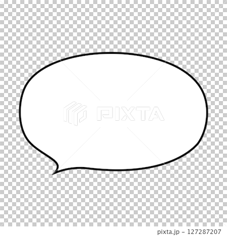 簡單的語音氣泡圖，水平，橢圓形 127287207