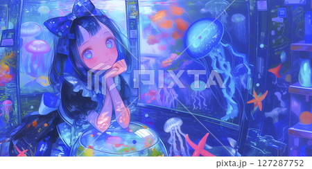 水族館に入り浸る女の子 127287752