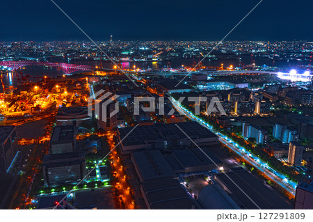 あべのハルカス方向夜景 あべのハルカス方向夜景 127291809