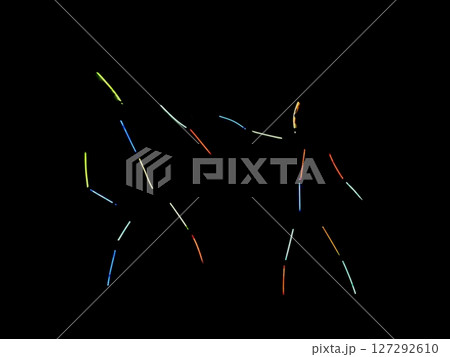 Fight for justice. Neon Men fighting game. black background, two little men in colorful neon colors show fighting game gestures. Mysterious, neon light Fight for justice. Neon Men fighting game. black background, two little men in colorful neon colors show fighting game gestures. Mysterious, neon light 127292610