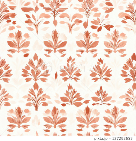 Modern botanical digital block print in monochrome charcoal on parchment-style background, refined minimal natural aesthetic 127292655