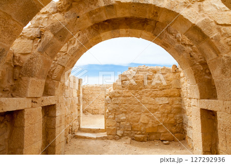View of the ruins of Avdat, in the Negev Desert, Southern Israel 127292936