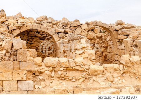 View of the ruins of Avdat, in the Negev Desert, Southern Israel View of the ruins of Avdat, in the Negev Desert, Southern Israel 127292937