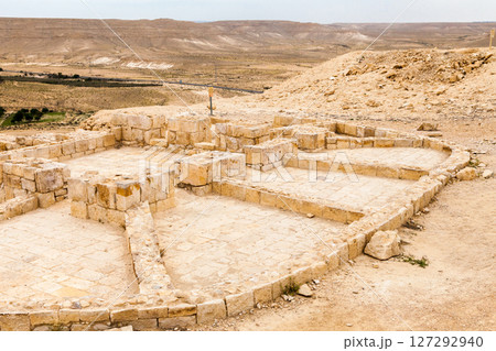 View of the ruins of Avdat, in the Negev Desert, Southern Israel 127292940