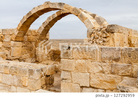 View of the ruins of Avdat, in the Negev Desert, Southern Israel 127292959