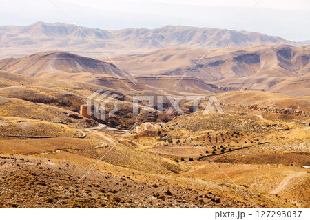 The Judean desert. The road leading to the Holy Lavra of Saint Sava, known in Syriac as Mar Saba The Judean desert. The road leading to the Holy Lavra of Saint Sava, known in Syriac as Mar Saba 127293037