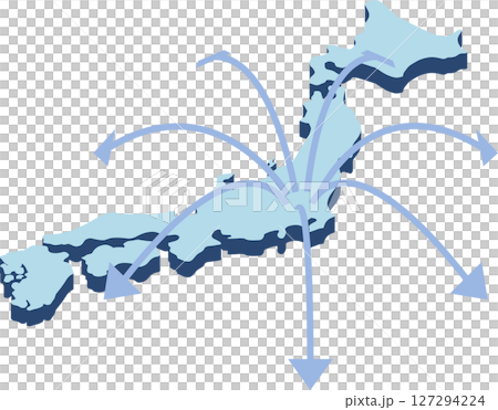 日本地圖上的箭頭 127294224