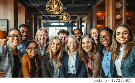 Diverse Happy Professional Team Diverse Happy Professional Team 127295404