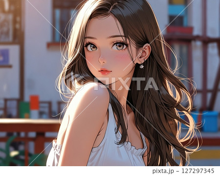 若い女性 127297345