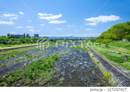 春の馬見ヶ崎川 春の馬見ヶ崎川 127297927