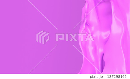 The Pink liquid splash for Abstract Background image 3d Rendering. 127298163