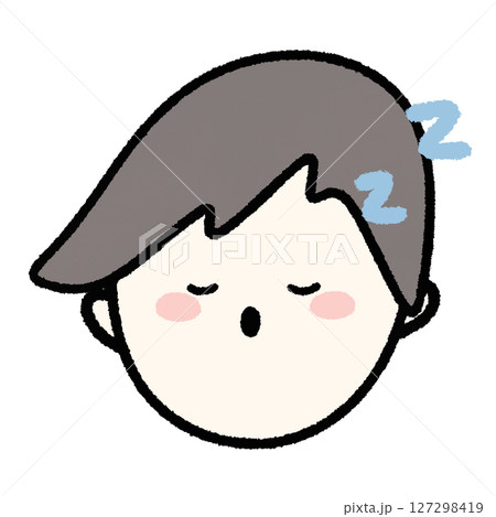 Sleepy face boy 127298419