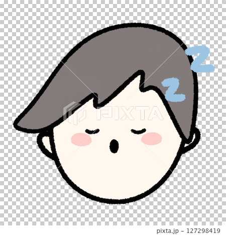 Sleepy face boy 127298419