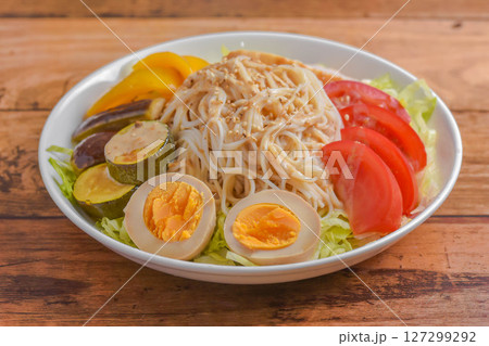 ごまだれ素麺サラダ 127299292