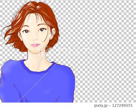 微笑的女孩(右邊距) 微笑的女孩(右邊距) 127299355
