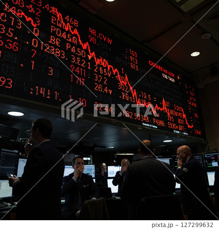 【イラスト】株価暴落 127299632