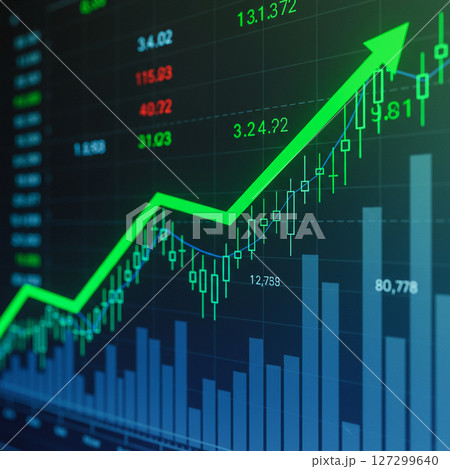 【イラスト】株価上昇 127299640