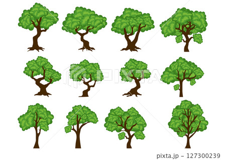 Tree Shape Illustration Set 127300239