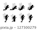 Cute Fairy Reading Book Silhouette Cute Fairy Reading Book Silhouette 127300279