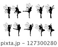 Cute Fairy Silhouette Illustration Set Cute Fairy Silhouette Illustration Set 127300280