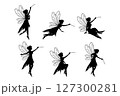 Cute Fairy Silhouette Illustration Cute Fairy Silhouette Illustration 127300281