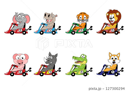 Animal Cartoon Ride Gocart 127300294