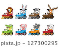Animal Cartoon Ride Train Set Animal Cartoon Ride Train Set 127300295