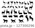 Animal Silhouette Illustration Set Animal Silhouette Illustration Set 127300296