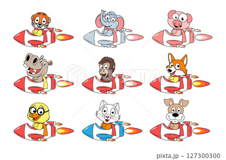 Cute Animal Cartoon Ride Plane Cute Animal Cartoon Ride Plane 127300300