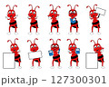 Cute Ant Animal cartoon Illustration Set Cute Ant Animal cartoon Illustration Set 127300301