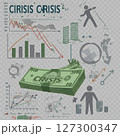 【イラスト】経済破綻 127300347