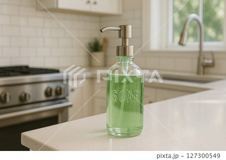 詰め替え用ボトルに入ったソープ 127300549