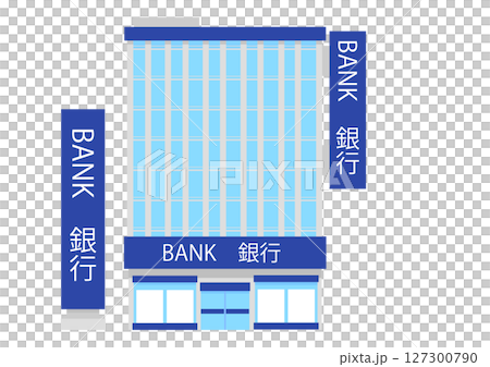 Blue sign bank Blue sign bank 127300790