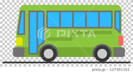 Illustration of a tourist bus for travel or a public shuttle bus for commuting 127301101