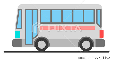 旅行で乗る観光バスや通勤で乗る公共機関のシャトルバスのイラスト 旅行で乗る観光バスや通勤で乗る公共機関のシャトルバスのイラスト 127301102