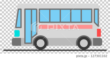 旅行で乗る観光バスや通勤で乗る公共機関のシャトルバスのイラスト 旅行で乗る観光バスや通勤で乗る公共機関のシャトルバスのイラスト 127301102