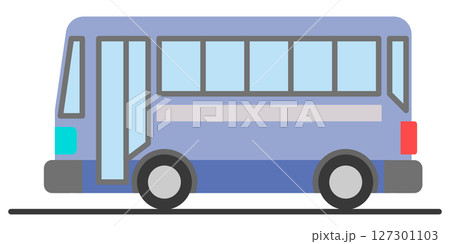 旅行で乗る観光バスや通勤で乗る公共機関のシャトルバスのイラスト 旅行で乗る観光バスや通勤で乗る公共機関のシャトルバスのイラスト 127301103