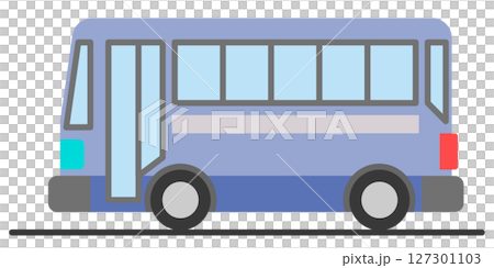 旅行で乗る観光バスや通勤で乗る公共機関のシャトルバスのイラスト 旅行で乗る観光バスや通勤で乗る公共機関のシャトルバスのイラスト 127301103