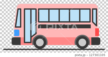 Illustration of a tourist bus for travel or a public shuttle bus for commuting 127301105